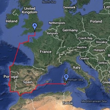 Portsmouth (UK) to Porto Cervo (Sardinia)